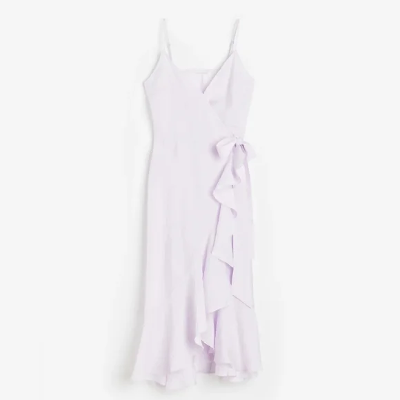 Elegant Lavender Wrap Dress - Picture 1 of 2